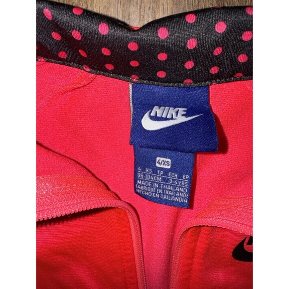 Nike Girls Track Jacket Hot Pink And Black Size 3/4 Years NWOT - Picture 2 of 4